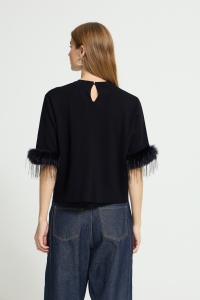 ICHI IHDALISE SS:Knit black