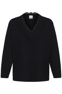 ICHI IHLULS LACE LS:Knit black