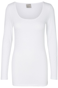 Vero Moda VMMAXI MY LS SOFT LONG U-NECK NOOS bright white