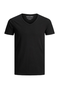 Jack and Jones BASIC V-NECK TEE S/S NOOS black