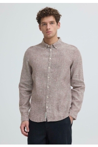 CFANTON BD LS LINEN SHIRT:Shirts/Blo demitasse melange