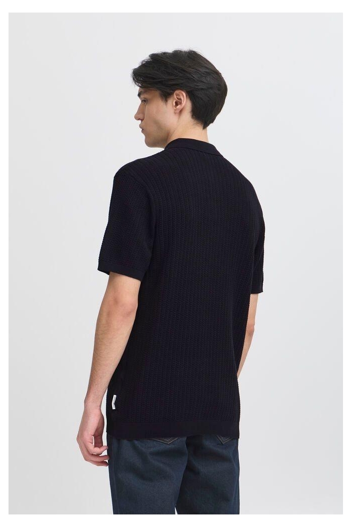 Casual Friday CFKARL structured knit polo:Knit dark navy