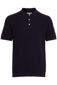 Casual Friday CFKARL structured knit polo:Knit dark navy
