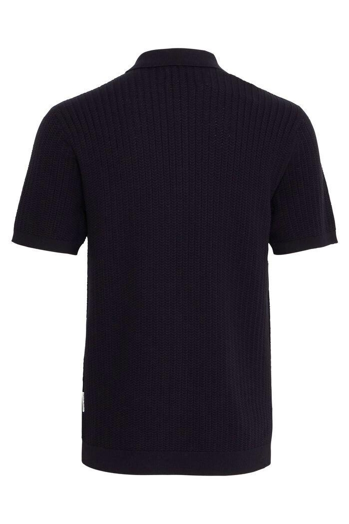 Casual Friday CFKARL structured knit polo:Knit dark navy