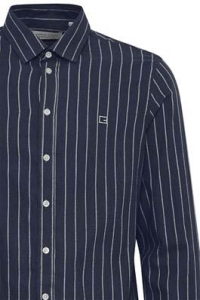 Casual Friday CFANTON LS BD 0159 striped shirt:Shi dark navy melange