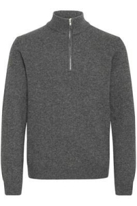 Casual Friday CFKARL halfzip lambswool knit:Knit pewter mix