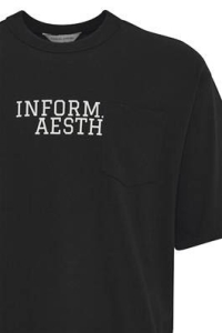 4001 - Accessoire CFTUE tee with print and chestpocke: black beauty