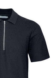Casual Friday CFJOE SS structured polo knit:Knit dark navy