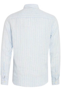 Casual Friday CFDALLAS LS BD striped linen:Shirts/ chambray blue