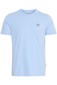 Casual Friday CFEMMET tee with embroidery:T-Shirts chambray blue