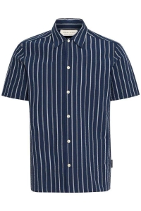 Casual Friday CFKAI 0204 SS striped seersucker sh: navy blazer