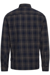 Casual Friday CFGORM LS structured checked shirt:S dark navy