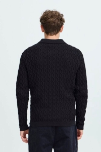 4001 - Accessoire CFTOKE cable cardigan:Knit dark navy