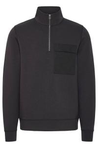 Casual Friday CFRO viscose sweat w.contrast pocke: black beauty