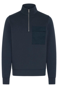 Casual Friday CFRO viscose sweat w.contrast pocke: navy
