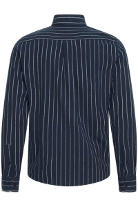 Casual Friday CFMACE LS BU striped shirt - brushe: navy blazer