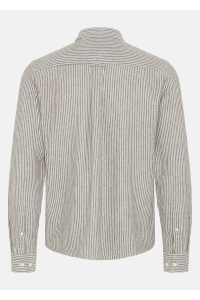 CFHANES LS LINEN MIX SHIRT:Shirts/Bl major brown