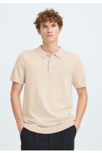 CFBELLS SS POLO KNIT:Knit summer sand melange