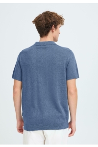  CFBELLS SS POLO KNIT:Knit bering sea melange