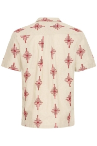 CFLEOPOLD SS EMBROIDERED SHIRT:Shirt plaza taupe melange