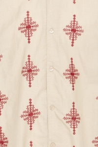 CFLEOPOLD SS EMBROIDERED SHIRT:Shirt plaza taupe melange