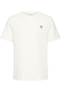 CFELIAN 0287 TEE W/ CHECT EMB.:T-Shi snow white