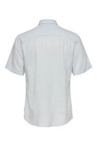 ONLY&SONS ONSCAIDEN LIFE SS SOLID LINEN SHIRT cashmere blue