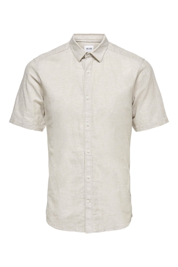 Only and Sons ONSCAIDEN LIFE SS SOLID LINEN SHIRT