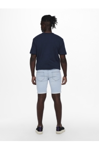 ONLY&SONS ONSPLY LIFE BLUE JOG SHORTS PK8587 : blue denim