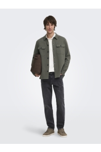Only and Sons ONSNEWKODYL OVERSHIRT SWEAT NOOS beluga