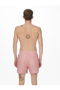 ONLY&SONS ONSTED STRIPE SEERSUCKER SWIM NOOS porcelain rose