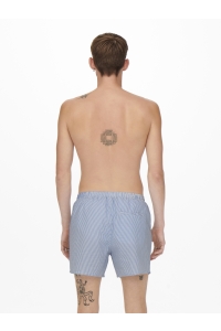 Only and Sons ONSTED STRIPE SEERSUCKER SWIM NOOS quiet harbor