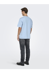 Only and Sons ONSFRED RLX SS TEE NOOS cerulean