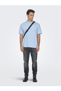 Only and Sons ONSFRED RLX SS TEE NOOS cerulean