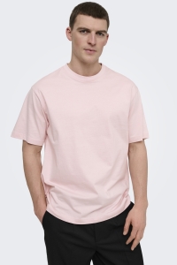 Only and Sons ONSFRED RLX SS TEE NOOS veiled pink
