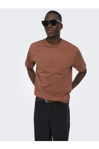 Only and Sons ONSFRED RLX SS TEE NOOS rustic brown