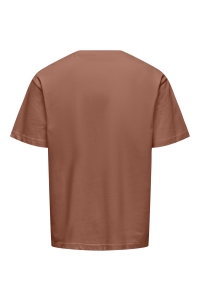 Only and Sons ONSFRED RLX SS TEE NOOS rustic brown