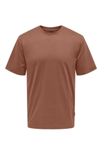 Only and Sons ONSFRED RLX SS TEE NOOS rustic brown