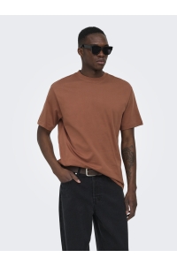 Only and Sons ONSFRED RLX SS TEE NOOS rustic brown