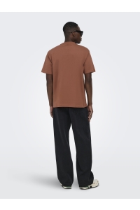 Only and Sons ONSFRED RLX SS TEE NOOS rustic brown
