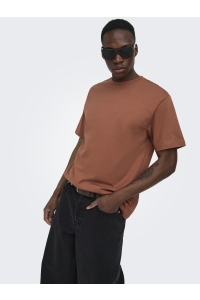 Only and Sons ONSFRED RLX SS TEE NOOS rustic brown