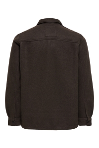Only and Sons ONSASH OVR WOOLEN LOOK PKT LS SHIRT: demitasse/melange