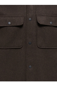 Only and Sons ONSASH OVR WOOLEN LOOK PKT LS SHIRT: demitasse/melange