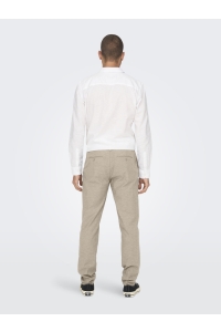 Only and Sons ONSMARK TAP 0011 COTTON LINEN PANT elmwood