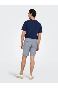 ONLY&SONS ONSMARK 0011 COTTON LINEN SHORTS NO: flint stone