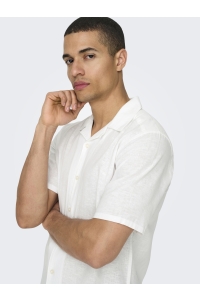 Only and Sons ONSCAIDEN SS SOLID RESORT LINEN NOO: white