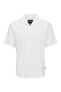 Only and Sons ONSCAIDEN SS SOLID RESORT LINEN NOO: white