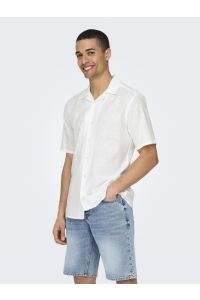 Only and Sons ONSCAIDEN SS SOLID RESORT LINEN NOO: white