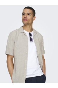 Only and Sons ONSCAIDEN SS SOLID RESORT LINEN NOO: chinchilla
