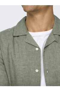 Only and Sons ONSCAIDEN SS SOLID RESORT LINEN NOO: swamp